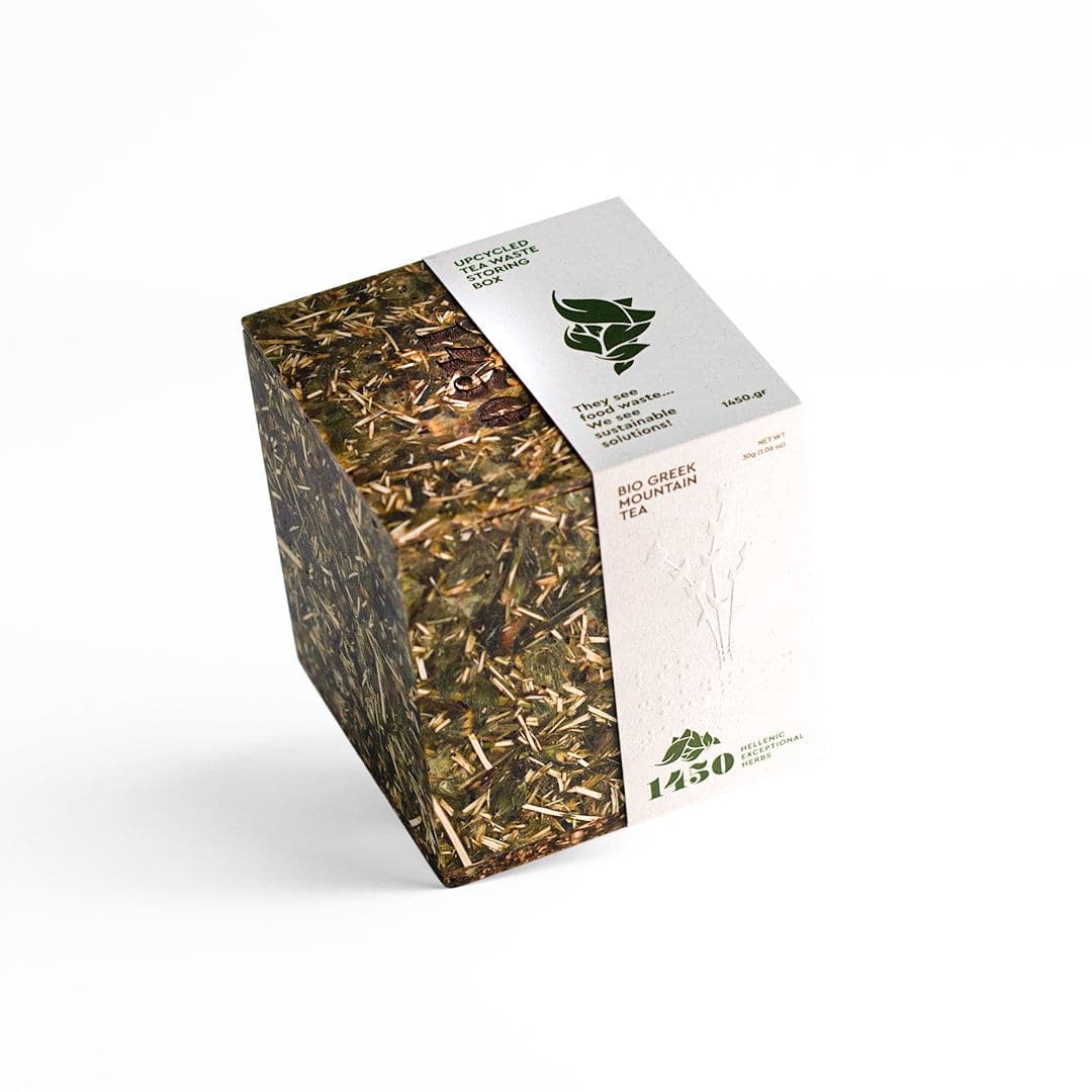 1450 Hellenic Exceptional Herbs, κουτί αποθήκευσης από αναβαθμισμένα υπολείμματα τσαγιού