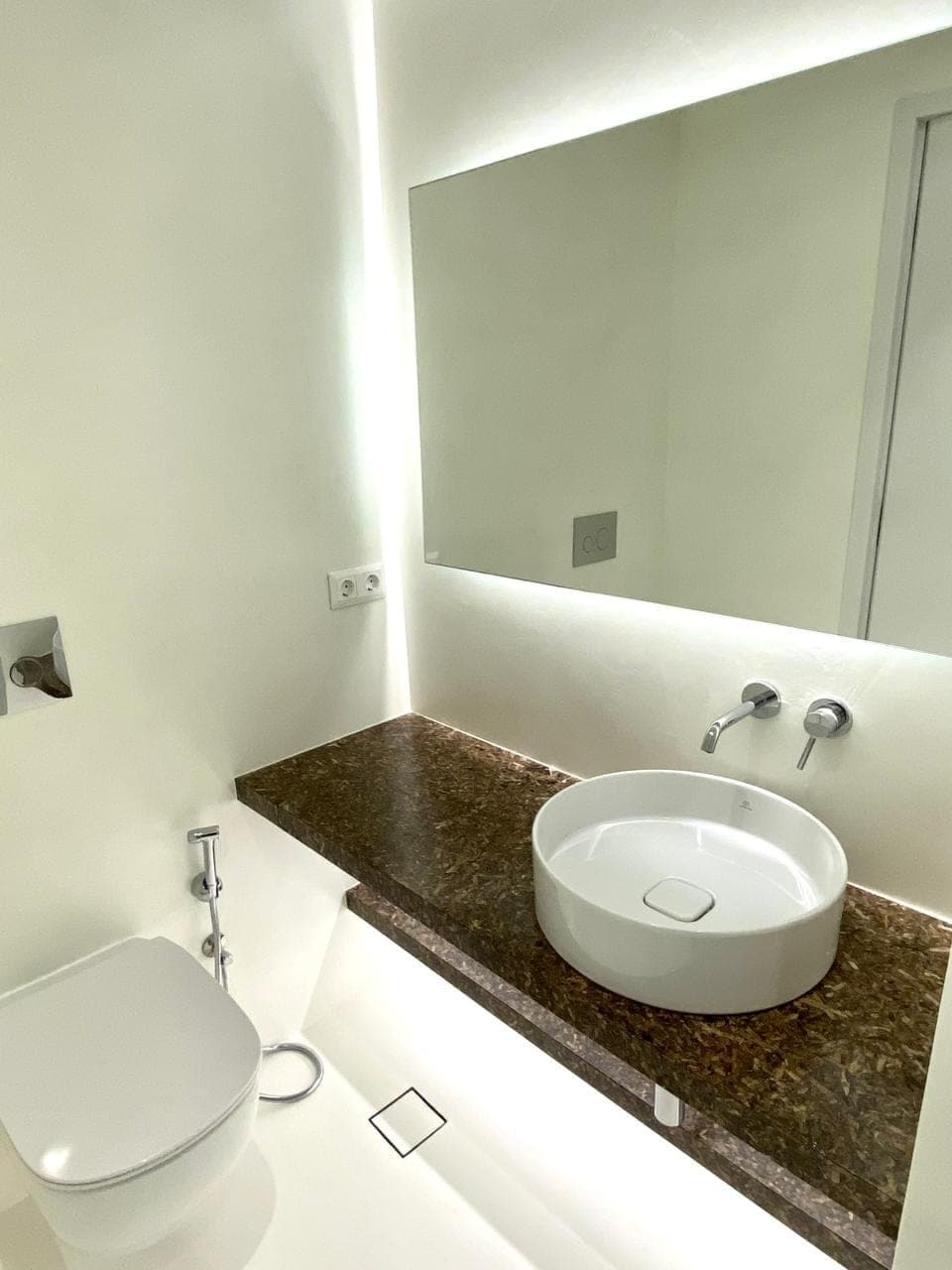 Bathroom vanity — PHEE Board countertop with vessel sink