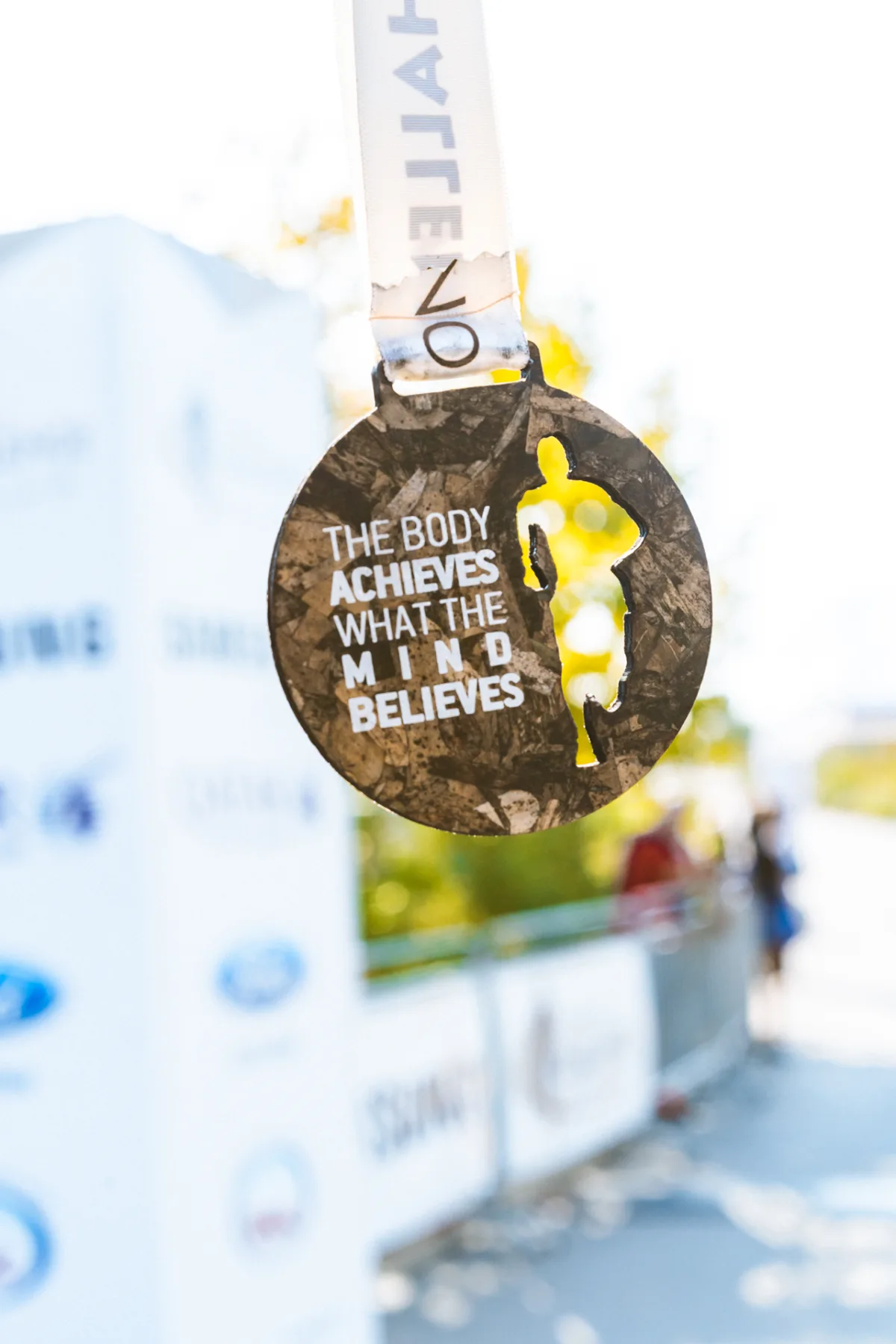 PHEEdal του Messinia Challenge 2019 με την επιγραφή 'the body achieves what the mind believes'