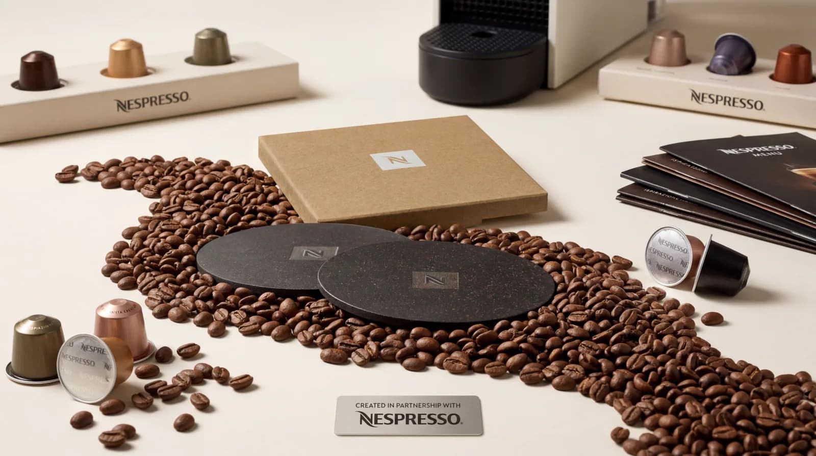 PHEE × Nespresso Coffee Coasters — CoPHEE Board coaster set created in partnership with Nespresso, sold on nespresso.com